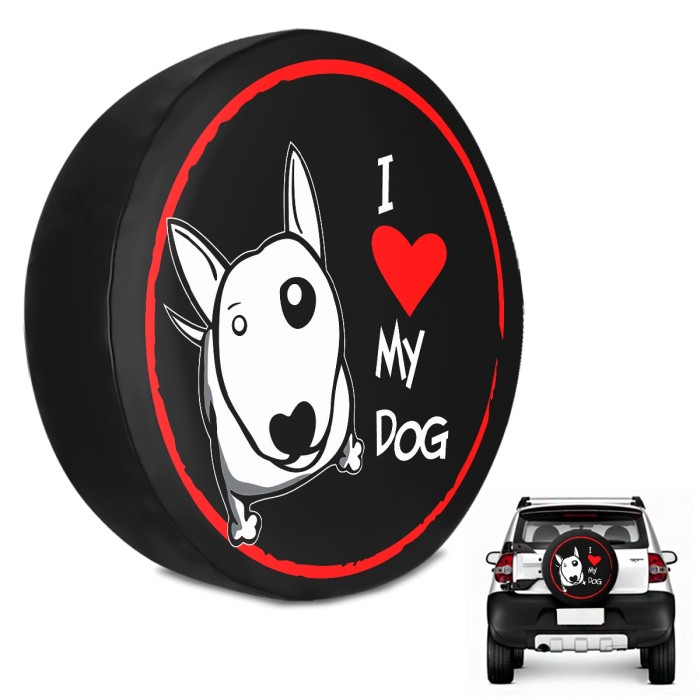 Capa de Estepe Crossfox 2005 a 2018 Love Dog Com Cadeado Capa de Estepe Crossfox 2005 a 2018 Love Dog Com Cadeado