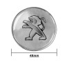 Emblema Adesivo Roda Esportiva Calota Resinado 48mm Peugeot